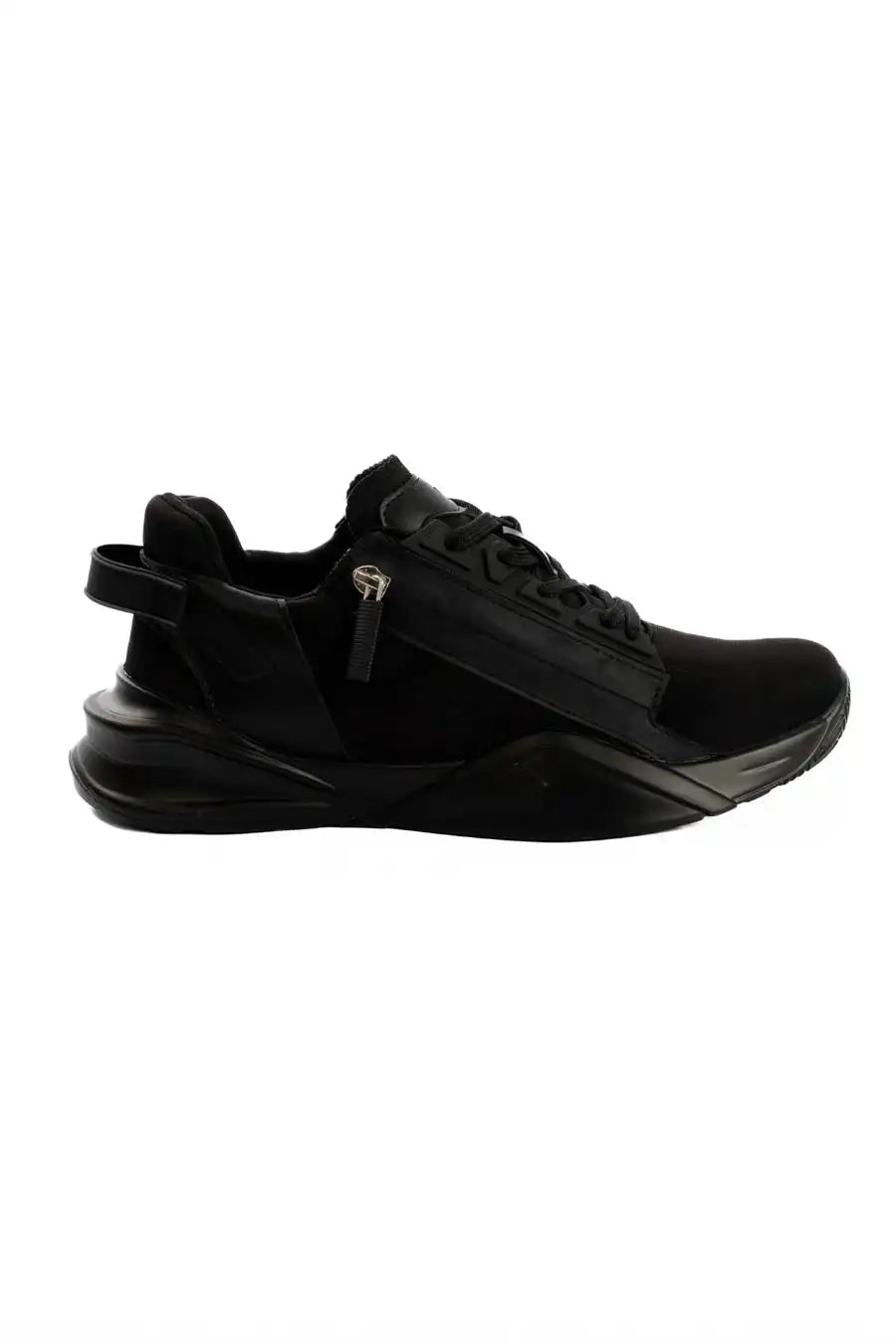 Black Velocity Zip Sneakers