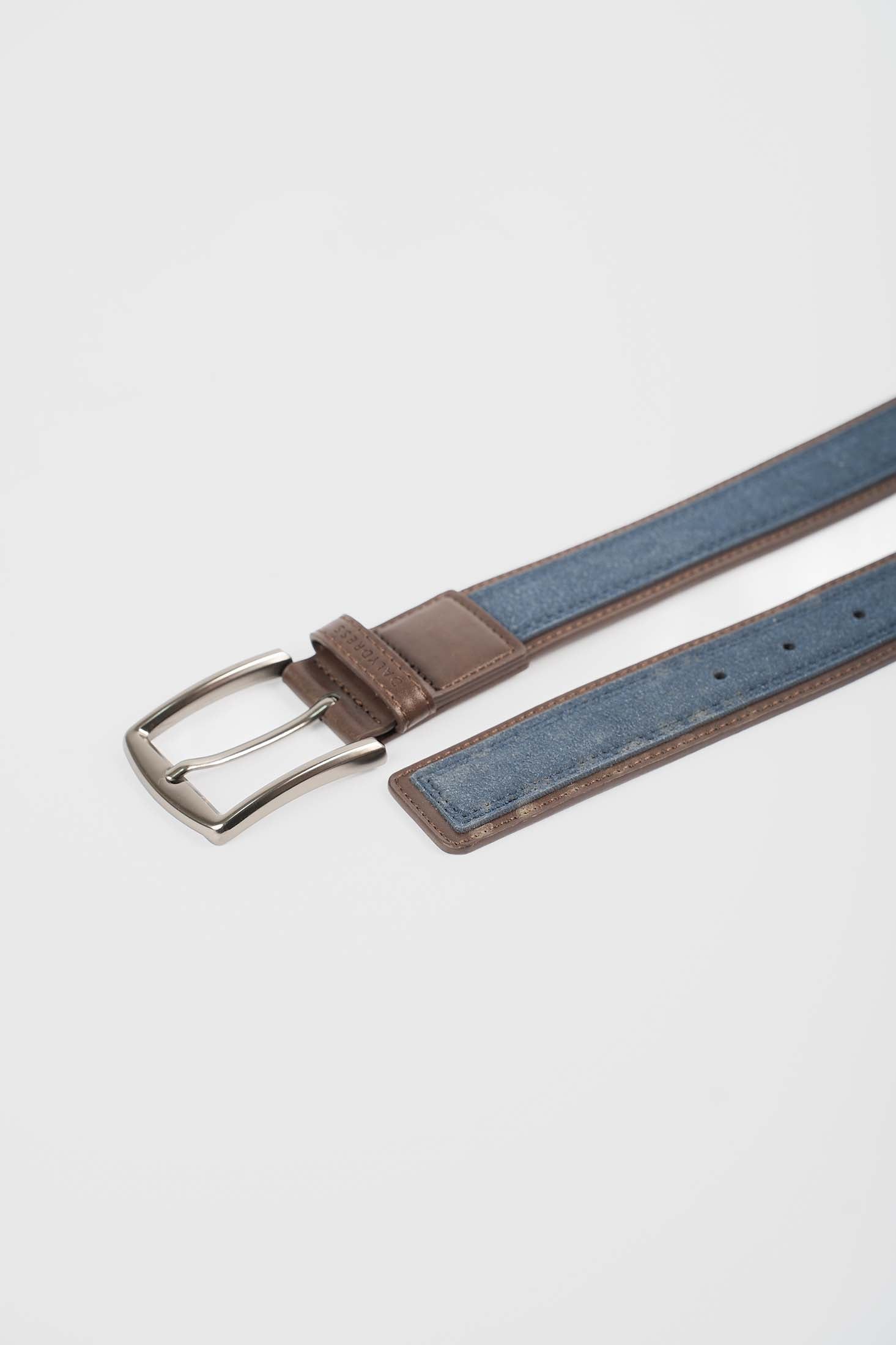 Blue Suede Contrast Belt