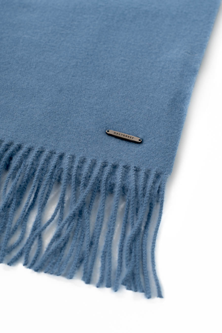 وشاح أنيق ناعم بسيط أزرق مغبر