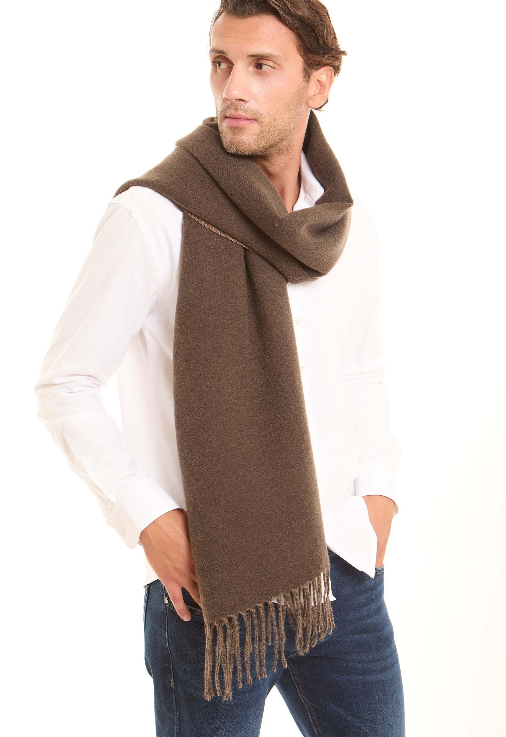 Classic Reversible Winter Scarf for Men