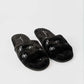 Embroidered Faux Fur Home Slippers