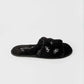 Embroidered Faux Fur Home Slippers