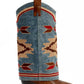 Western Patterned PU & Textile Boots