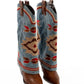 Western Patterned PU & Textile Boots