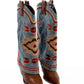 Western Patterned PU & Textile Boots