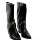 Studded Pointed Toe PU Boots