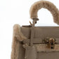 Fur Trim Elevated Top-Handle Bag