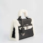 Fur Trim Elevated Top-Handle Bag