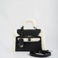 Fur Trim Elevated Top-Handle Bag