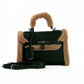 Fur Trim Elevated Top-Handle Bag