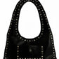 Midnight Studded Hobo Bag