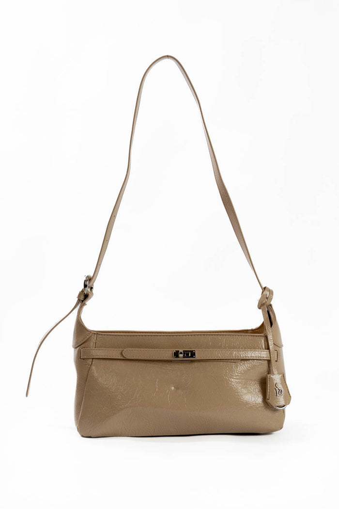 Sleek Minimalist Textured Shoulder-Bag