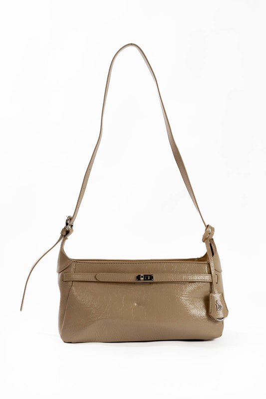 Sleek Minimalist Textured Shoulder-Bag