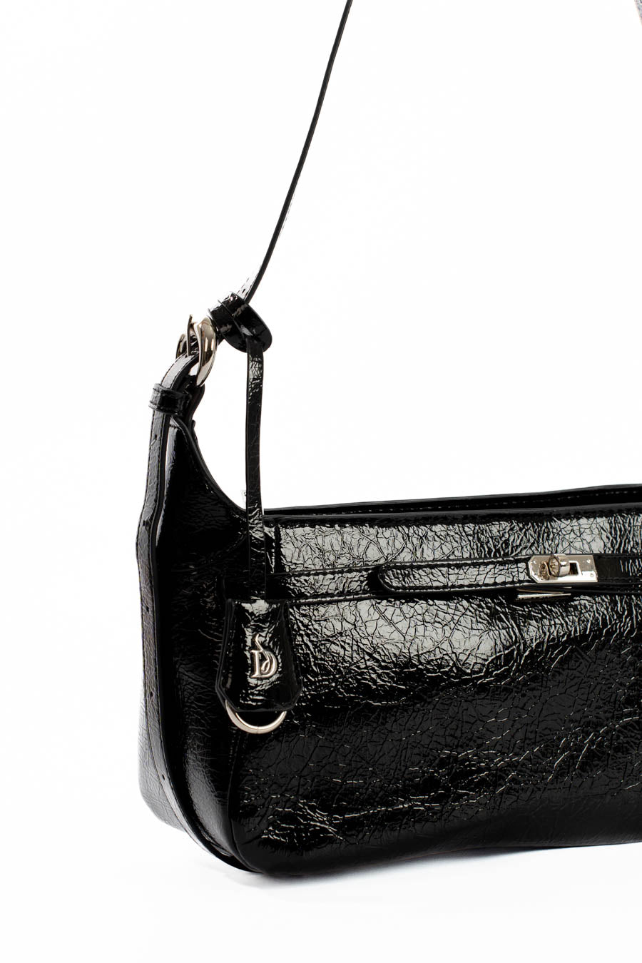 Sleek Minimalist Textured Shoulder-Bag