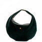 Suede Crescent-Shaped Handbag