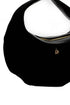 Suede Crescent-Shaped Handbag