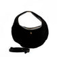 Suede Crescent-Shaped Handbag