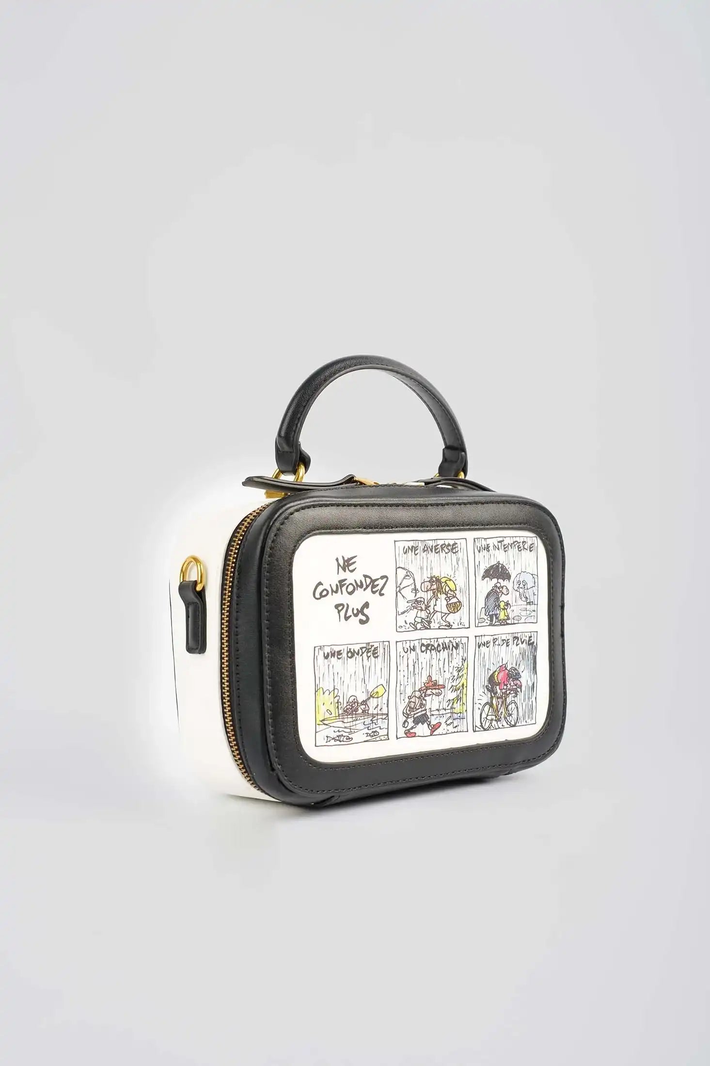 Casual Dual-Tone Comic Crossbody Bag