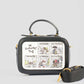 Casual Dual-Tone Comic Crossbody Bag