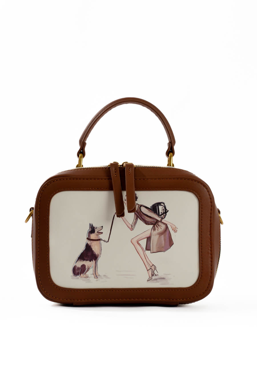 Casual Dual-Tone Comic Crossbody Bag
