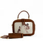 Casual Dual-Tone Comic Crossbody Bag