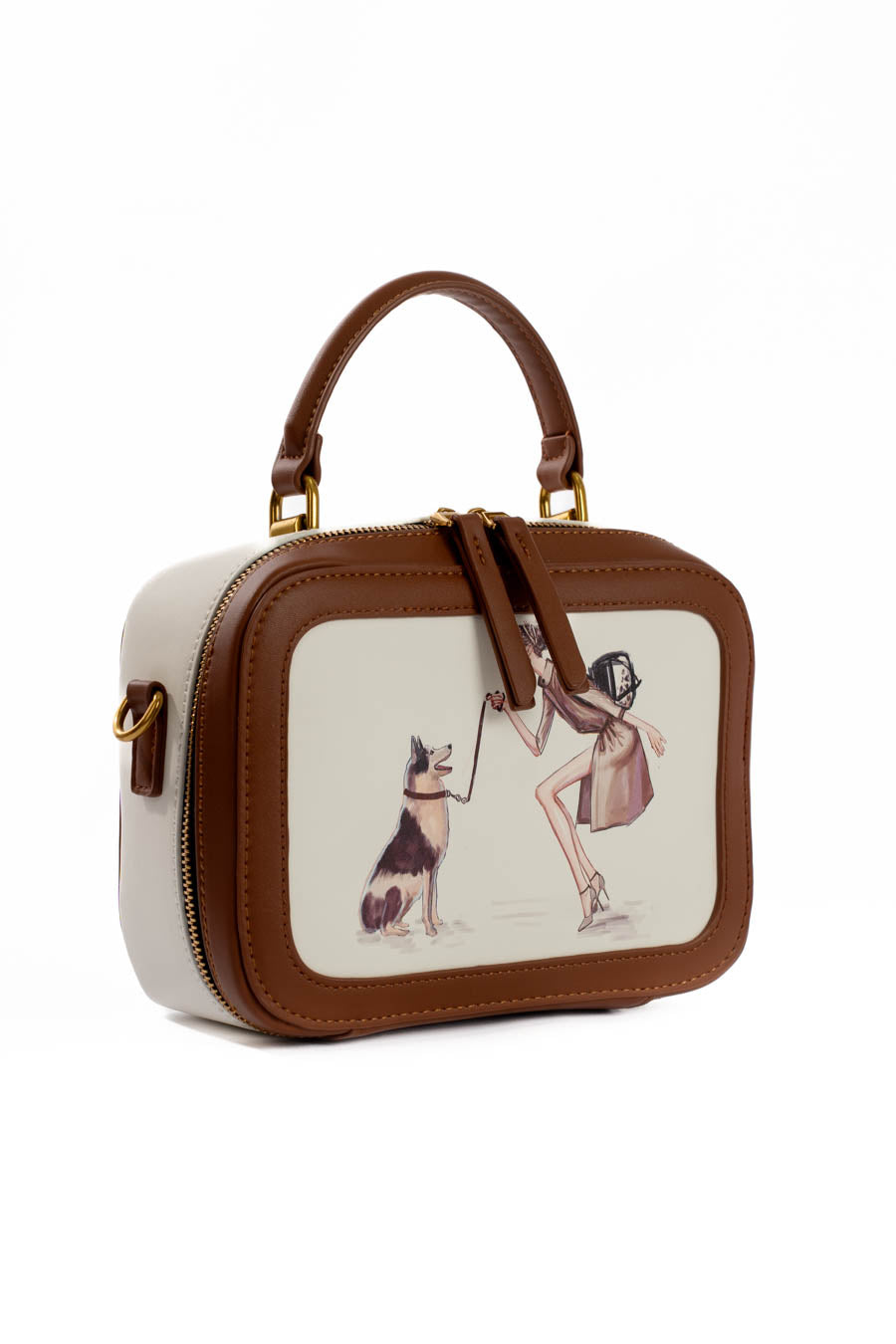 Casual Dual-Tone Comic Crossbody Bag