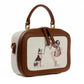 Casual Dual-Tone Comic Crossbody Bag