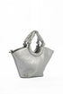 Circular Knotted Handle Leather Handbag
