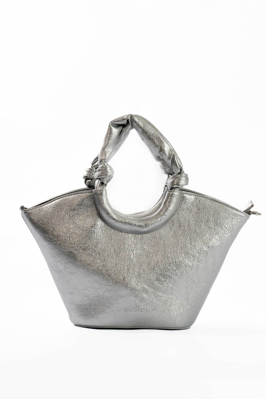 Circular Knotted Handle Leather Handbag