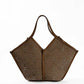 Modern Leather Trimmed Shoulder-Bag