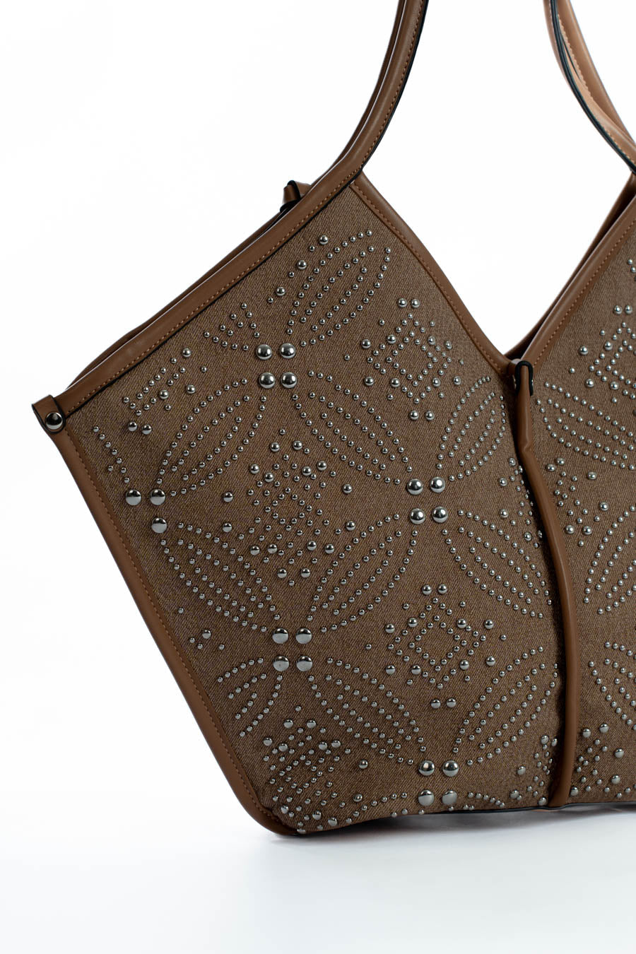 Modern Leather Trimmed Shoulder-Bag