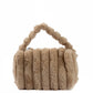 Stylish Beaded Fur Plush Handbag