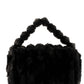 Stylish Beaded Fur Plush Handbag