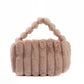 Stylish Beaded Fur Plush Handbag