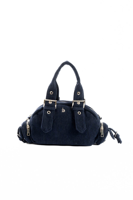 Corduroy Buckled Handle Casual Handbag