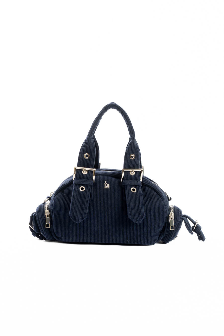 Corduroy Buckled Handle Casual Handbag