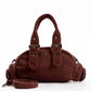 Corduroy Buckled Handle Casual Handbag