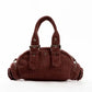 Corduroy Buckled Handle Casual Handbag