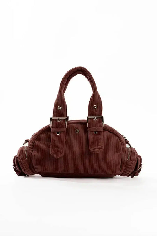Corduroy Buckled Handle Casual Handbag