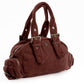 Corduroy Buckled Handle Casual Handbag