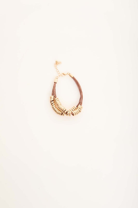 Layered Suede & Metal Bracelet