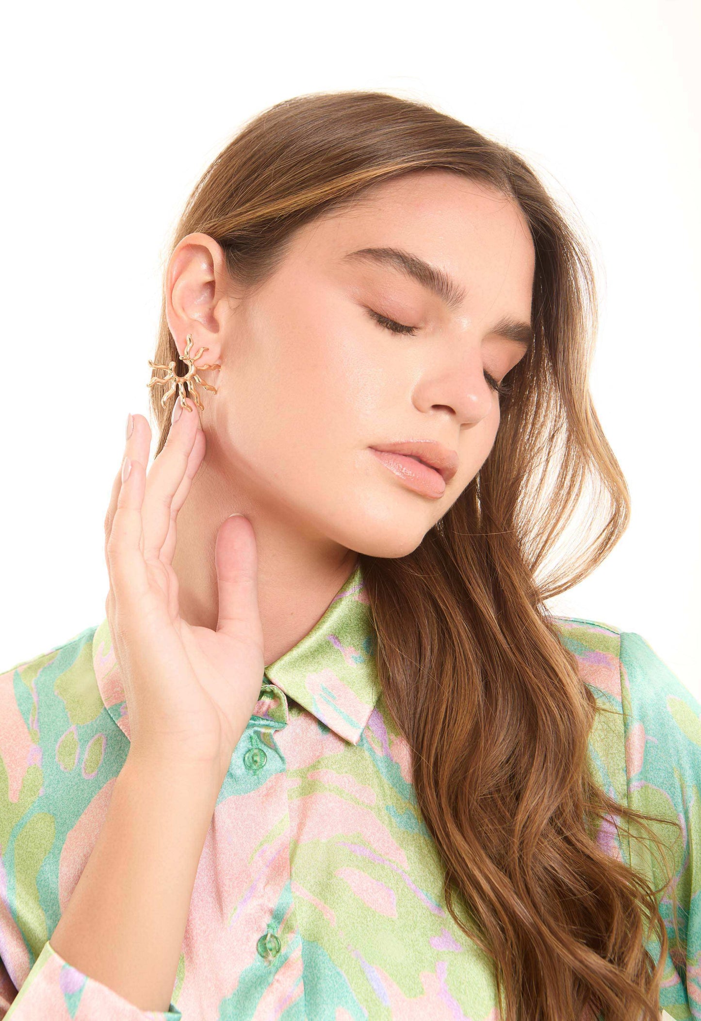 Sun Rays Shaped Earrings