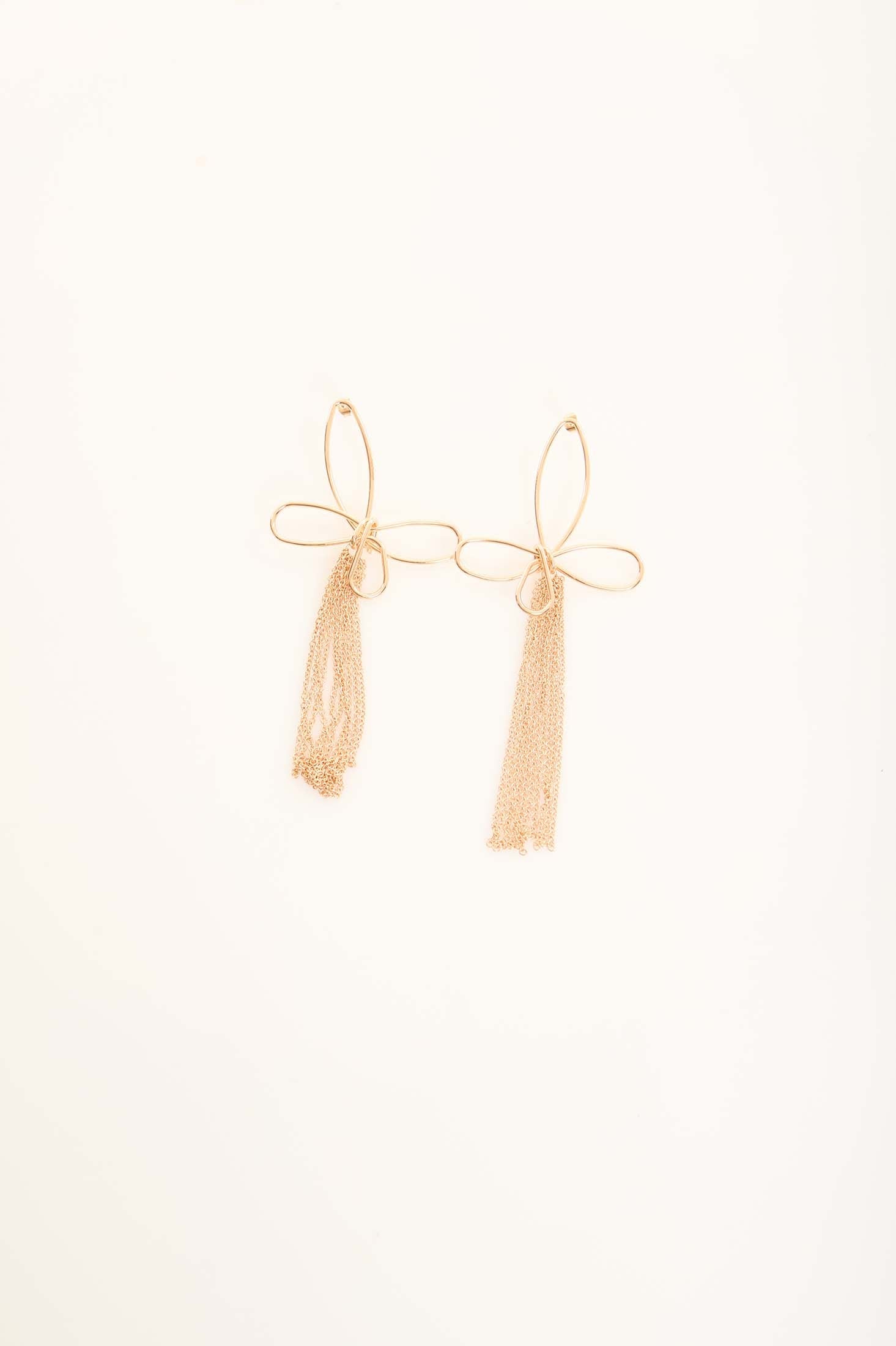 Butterfly Tassel Drop Earrings