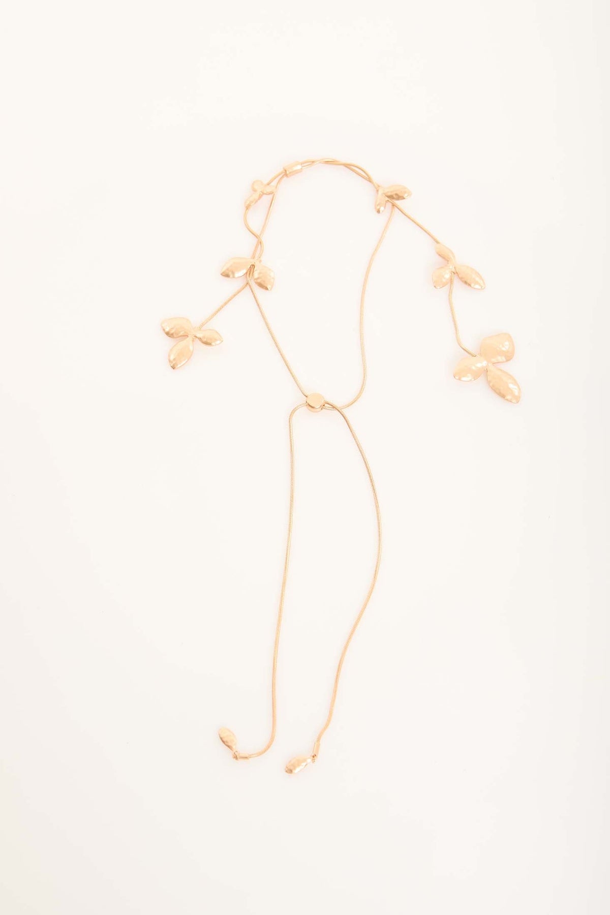 Floral Pendants Drawstring Necklace