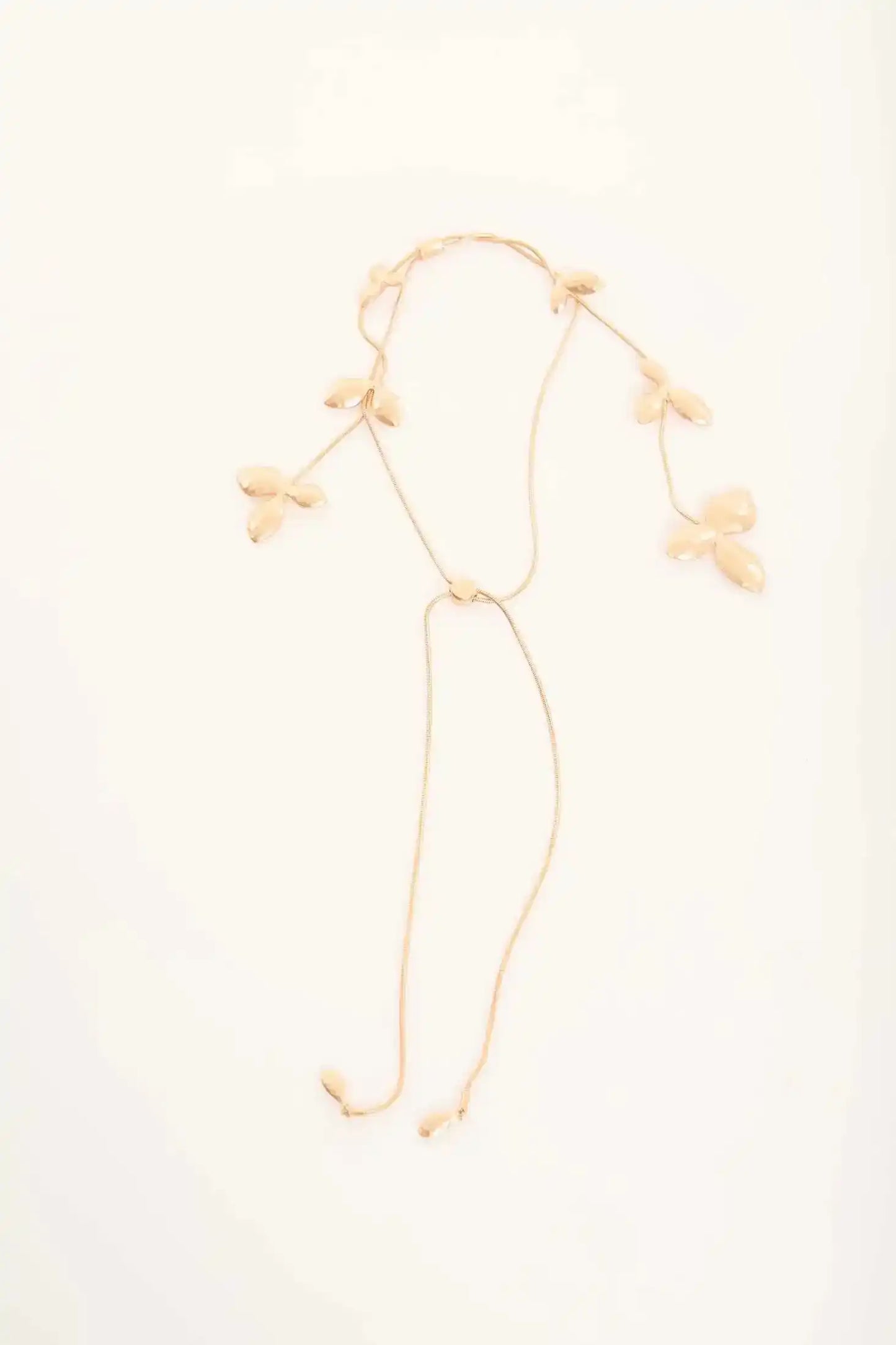 Floral Pendants Drawstring Necklace