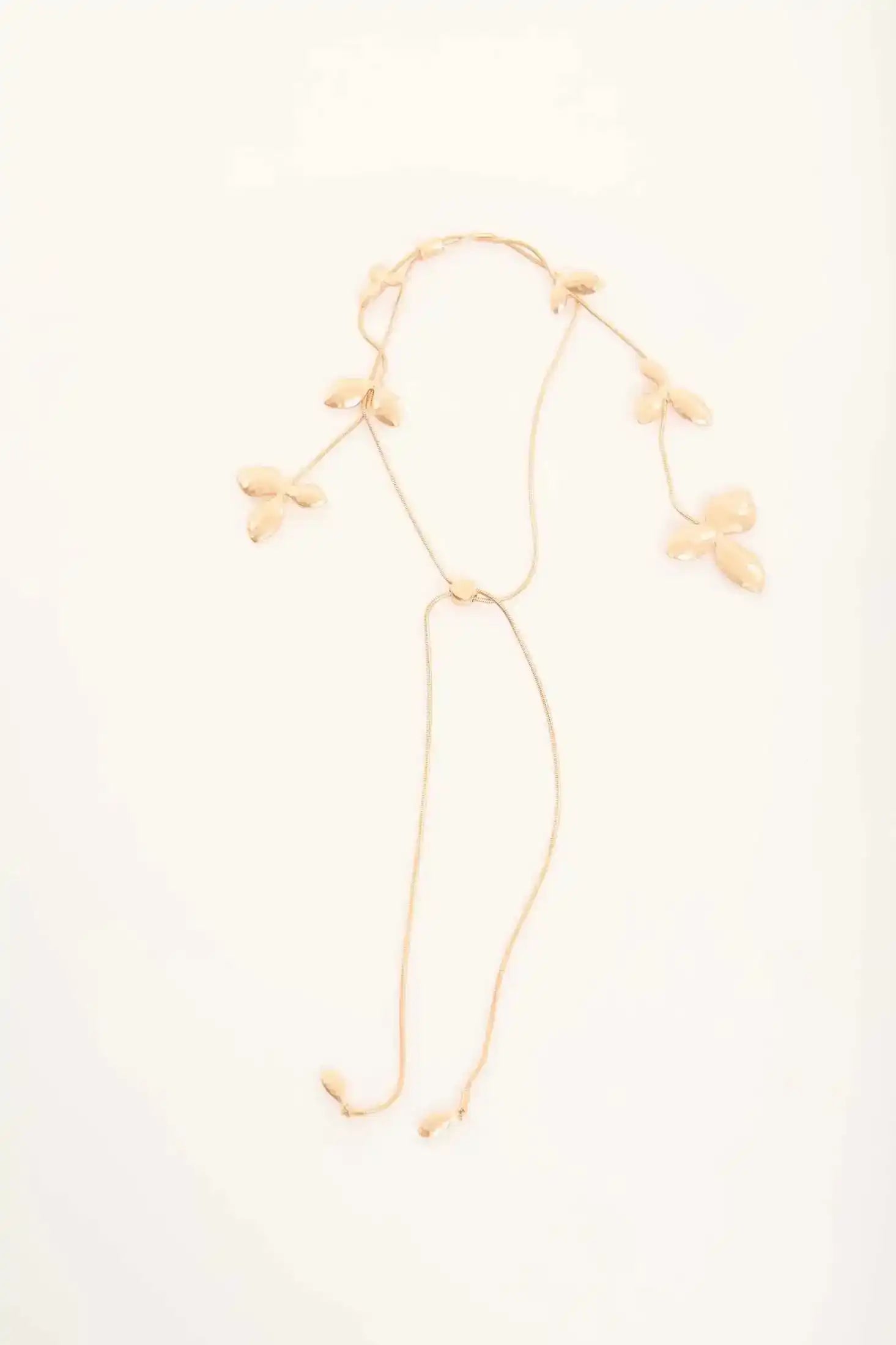 Floral Pendants Drawstring Necklace