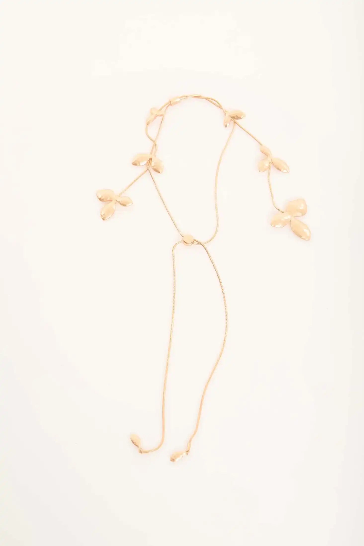 Floral Pendants Drawstring Necklace