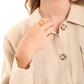 Sculpted Irregular Hollow Statement Ring