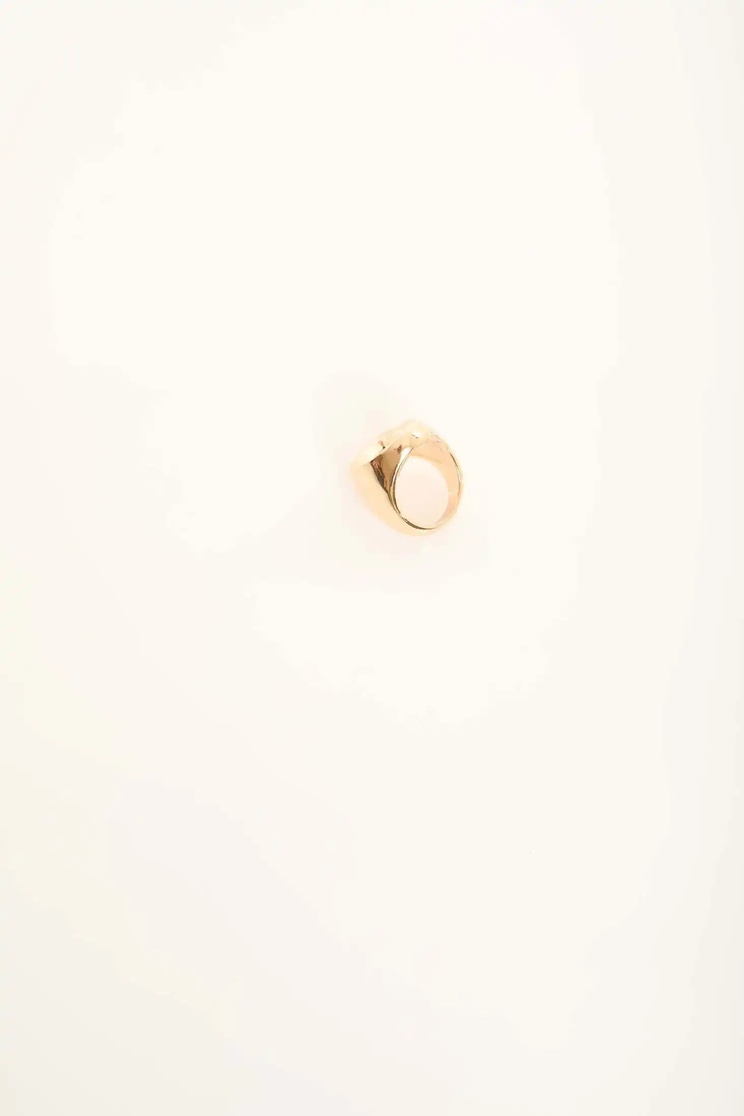 Sculpted Irregular Hollow Statement Ring