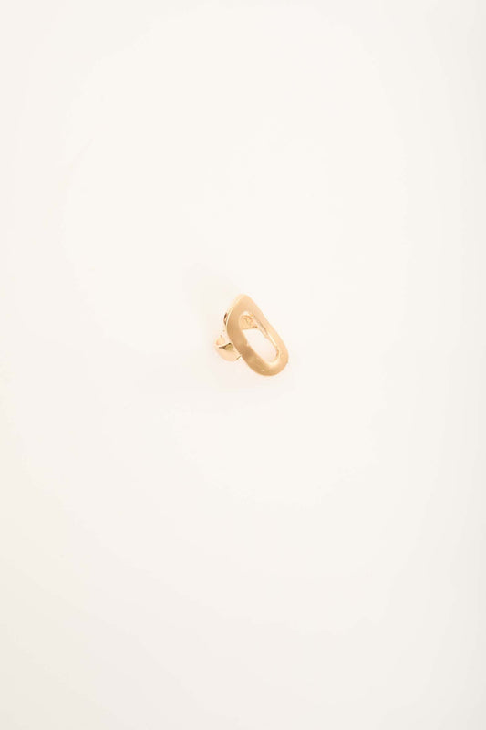 Geometric Elongated Hollow Statement Ring